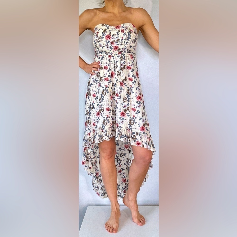 LF DANITY TU WOMEN FLORAL ASYMMETRICAL ROMANTIC DRESS SUPER SOFT HIGH-LOW